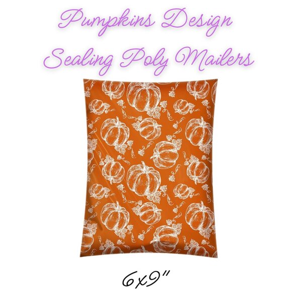 Other - Pumpkins Design Poly Mailers Qty 20 Size 6x9
